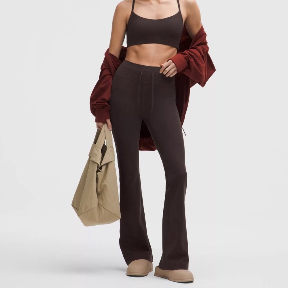 Lululemon Groove High-Rise Flared Pant Warm  -  Sequoia (size 4)